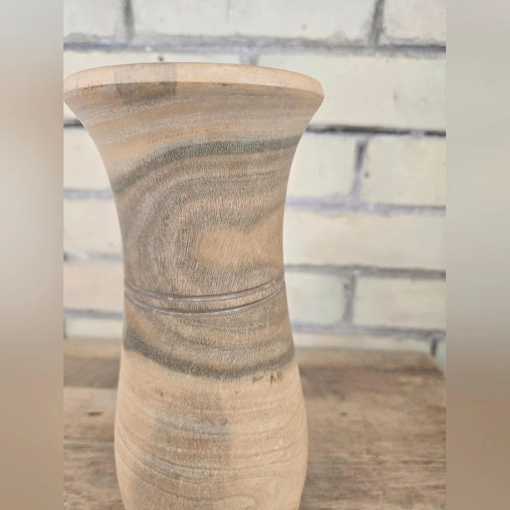 Hand Crafted Wooden Vase - Picture 4 of 8